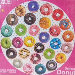 1000 Piece Jigsaw Puzzle 26in x 26in Delicious Donuts Ages 12+ Sealed